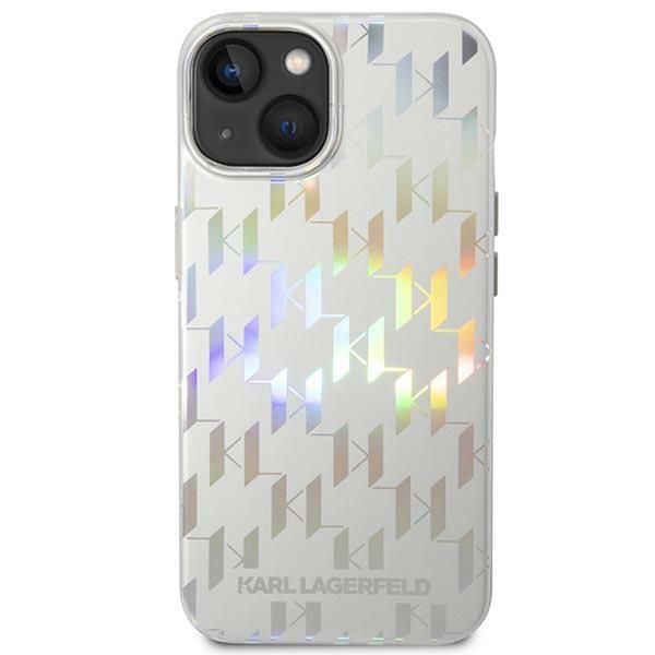 Aizmugurējais vāciņš Karl Lagerfeld Karl Lagerfeld KLHCP14MLGMMSV3 iPhone 14 Plus 6.7 "hardcase silver / silver Monogram Iridescent