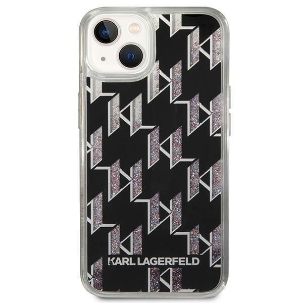 Back panel cover Karl Lagerfeld Karl Lagerfeld KLHCP14MLMNMK iPhone 14 Plus 6.7 "hardcase black / black Liquid Glitter Monogram