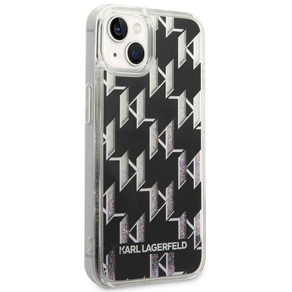 Back panel cover Karl Lagerfeld Karl Lagerfeld KLHCP14MLMNMK iPhone 14 Plus 6.7 "hardcase black / black Liquid Glitter Monogram