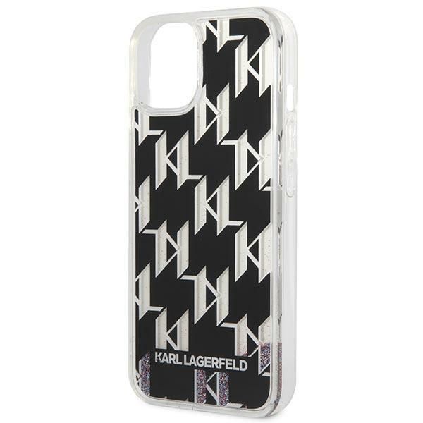 Back panel cover Karl Lagerfeld Karl Lagerfeld KLHCP14MLMNMK iPhone 14 Plus 6.7 "hardcase black / black Liquid Glitter Monogram
