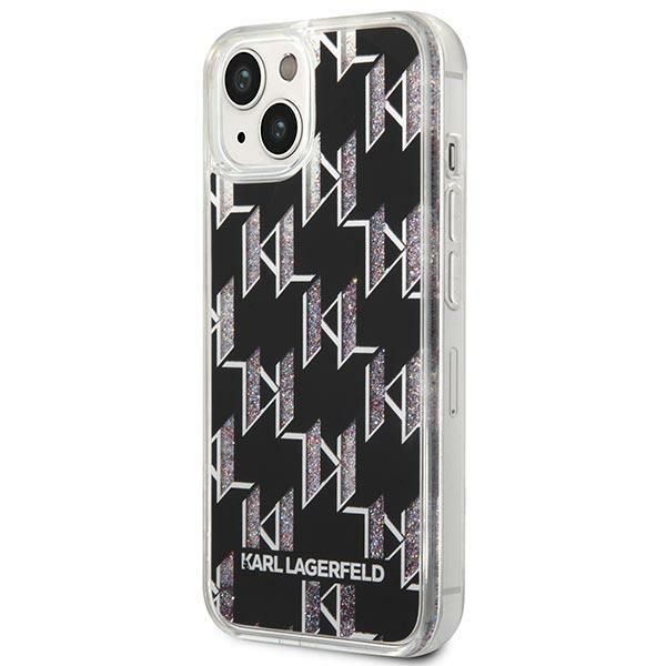 Back panel cover Karl Lagerfeld Karl Lagerfeld KLHCP14MLMNMK iPhone 14 Plus 6.7 "hardcase black / black Liquid Glitter Monogram