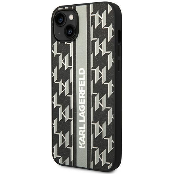 Aizmugurējais vāciņš Karl Lagerfeld Karl Lagerfeld KLHCP14MPGKLSKG iPhone 14 Plus 6.7 "hardcase gray / gray Monogram Stripe