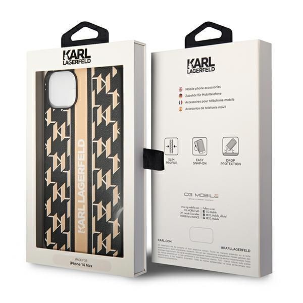 Aizmugurējais vāciņš Karl Lagerfeld Karl Lagerfeld KLHCP14MPGKLSKW iPhone 14 Plus 6,7 "hardcase brown / brown Monogram Stripe