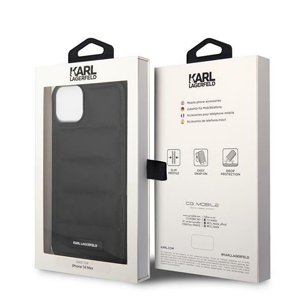 Back panel cover Karl Lagerfeld Karl Lagerfeld KLHCP14MPSQAK iPhone 14 Plus 6,7" hardcase czarny/black Puffy Elongated Logo