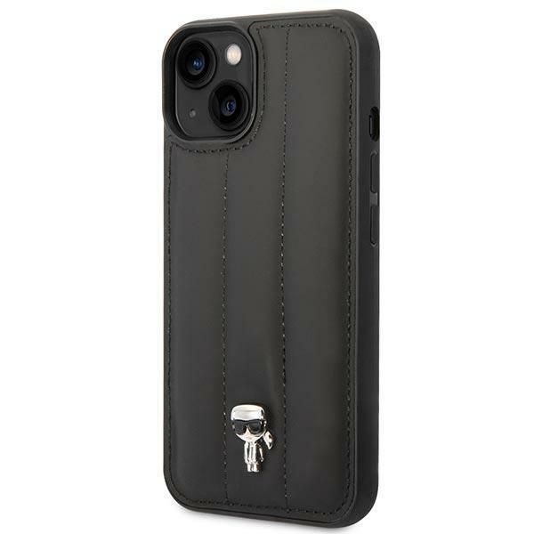 Back panel cover Karl Lagerfeld Karl Lagerfeld KLHCP14MPSQPK iPhone 14 Plus 6,7" hardcase czarny/black Puffy Ikonik Pin