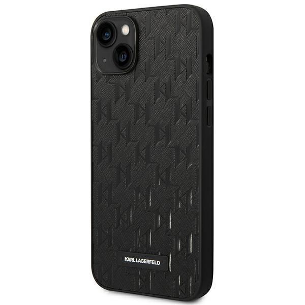 Back panel cover Karl Lagerfeld Karl Lagerfeld KLHCP14MSAKLHPK iPhone 14 Plus 6.7 "hardcase black / black Saffiano Mono Metal Logo