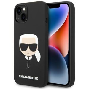Nugarėlės dėklai Karl Lagerfeld  Karl Lagerfeld KLHCP14MSLKHBK iPhone 14 Plus 6.7 "hardcase black / black Silicone Karl`s Head 
