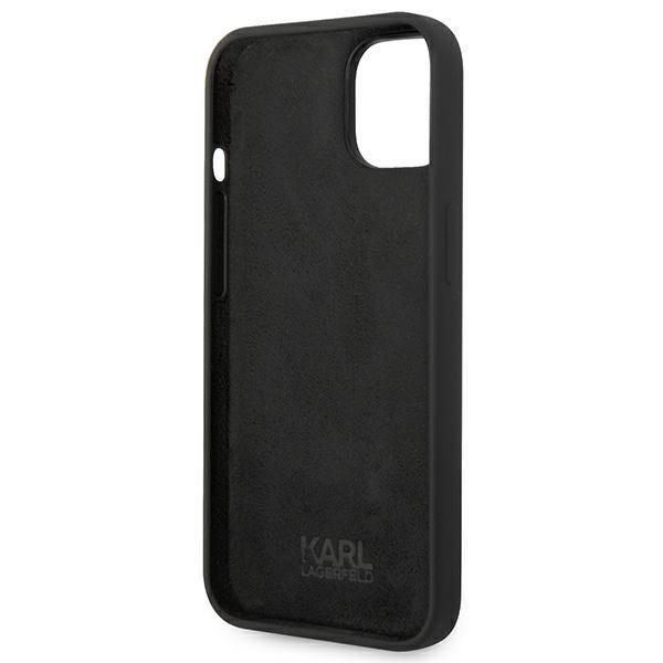 Aizmugurējais vāciņš Karl Lagerfeld Karl Lagerfeld KLHCP14MSLKHBK iPhone 14 Plus 6.7 "hardcase black / black Silicone Karl`s Head