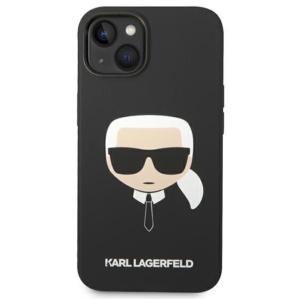 Aizmugurējais vāciņš Karl Lagerfeld Karl Lagerfeld KLHCP14MSLKHBK iPhone 14 Plus 6.7 "hardcase black / black Silicone Karl`s Head