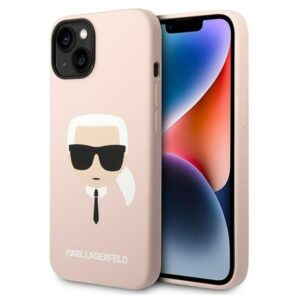 Nugarėlės dėklai Karl Lagerfeld  Karl Lagerfeld KLHCP14MSLKHLP iPhone 14 Plus 6.7 "hardcase pink / pink Silicone Karl's Head 