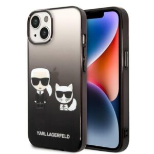 Nugarėlės dėklai Karl Lagerfeld  Karl Lagerfeld KLHCP14MTGKCK iPhone 14 Plus 6,7 "hardcase black / black Gradient Ikonik Karl & Choupette 