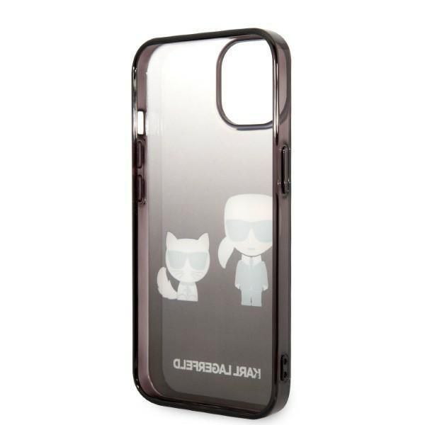 Aizmugurējais vāciņš Karl Lagerfeld Karl Lagerfeld KLHCP14MTGKCK iPhone 14 Plus 6,7 "hardcase black / black Gradient Ikonik Karl & Choupette