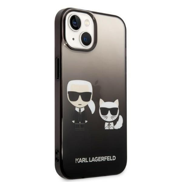 Aizmugurējais vāciņš Karl Lagerfeld Karl Lagerfeld KLHCP14MTGKCK iPhone 14 Plus 6,7 "hardcase black / black Gradient Ikonik Karl & Choupette