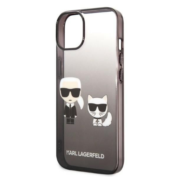 Aizmugurējais vāciņš Karl Lagerfeld Karl Lagerfeld KLHCP14MTGKCK iPhone 14 Plus 6,7 "hardcase black / black Gradient Ikonik Karl & Choupette
