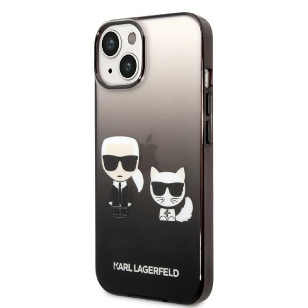 Aizmugurējais vāciņš Karl Lagerfeld Karl Lagerfeld KLHCP14MTGKCK iPhone 14 Plus 6,7 "hardcase black / black Gradient Ikonik Karl & Choupette