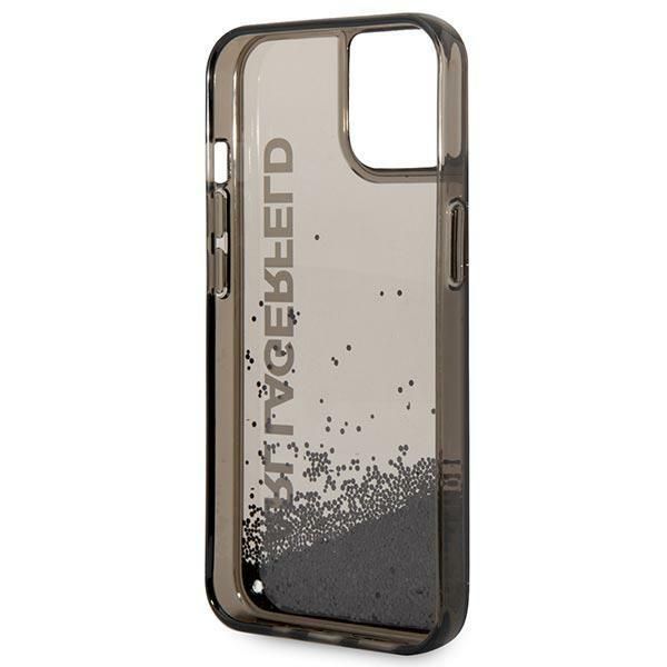 Nugarėlės dėklai Karl Lagerfeld Karl Lagerfeld KLHCP14SLCKVK iPhone 14 6.1 "black / black hardcase Liquid Glitter Elong