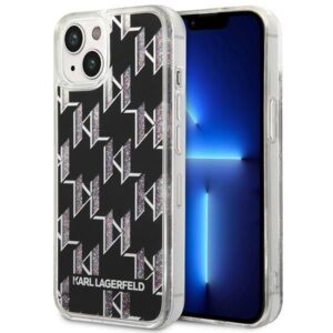 Nugarėlės dėklai Karl Lagerfeld  Karl Lagerfeld KLHCP14SLMNMK iPhone 14 6.1 "hardcase black / black Liquid Glitter Monogram 
