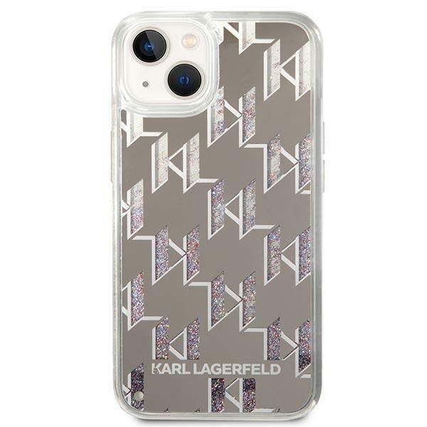 Aizmugurējais vāciņš Karl Lagerfeld Karl Lagerfeld KLHCP14SLMNMS iPhone 14 6.1 "hardcase silver / silver Liquid Glitter Monogram