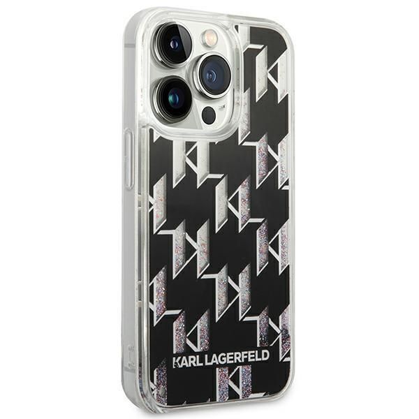 Aizmugurējais vāciņš Karl Lagerfeld Karl Lagerfeld KLHCP14XLMNMK iPhone 14 Pro Max 6.7 "hardcase black / black Liquid Glitter Monogram