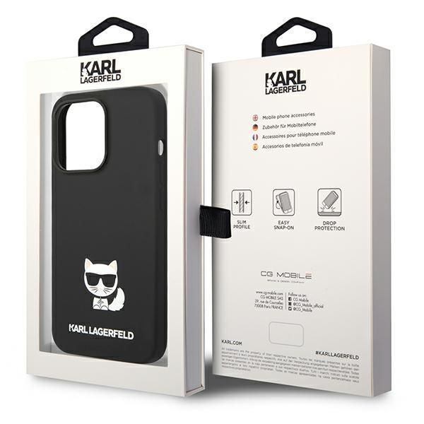 Nugarėlės dėklai Karl Lagerfeld Karl Lagerfeld KLHCP14XSLCTBK iPhone 14 Pro Max 6.7 "hardcase black / black Silicone Choupette Body
