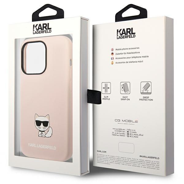 Nugarėlės dėklai Karl Lagerfeld Karl Lagerfeld KLHCP14XSLCTPI iPhone 14 Pro Max 6.7 "hardcase light pink / light pink Silicone Choupette Body