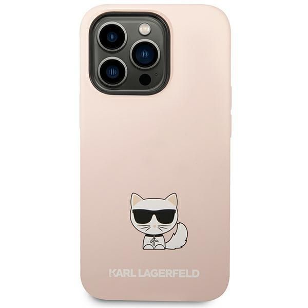 Nugarėlės dėklai Karl Lagerfeld Karl Lagerfeld KLHCP14XSLCTPI iPhone 14 Pro Max 6.7 "hardcase light pink / light pink Silicone Choupette Body