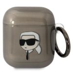 Nugarėlės dėklai Karl Lagerfeld  Karl Lagerfeld KLA2HNIKTCK AirPods 1/2 cover black/black Karl`s Head 