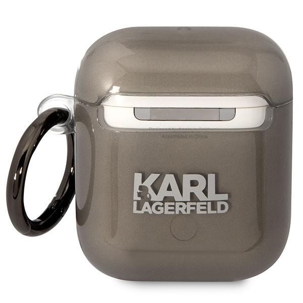 Aizmugurējais vāciņš Karl Lagerfeld Karl Lagerfeld KLA2HNIKTCK AirPods 1/2 cover black/black Karl`s Head