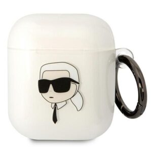 Aizmugurējais vāciņš Karl Lagerfeld  Karl Lagerfeld KLA2HNIKTCT AirPods 1/2 cover transparent Karl`s Head 
