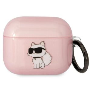 Aizmugurējais vāciņš Karl Lagerfeld  Karl Lagerfeld KLA3HNCHTCP Airpods 3 cover pink/pink Ikonik Choupette 