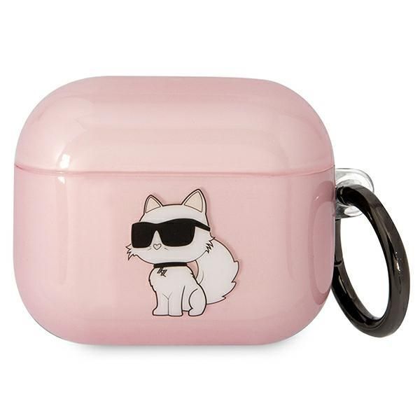 Aizmugurējais vāciņš Karl Lagerfeld Karl Lagerfeld KLA3HNCHTCP Airpods 3 cover pink/pink Ikonik Choupette