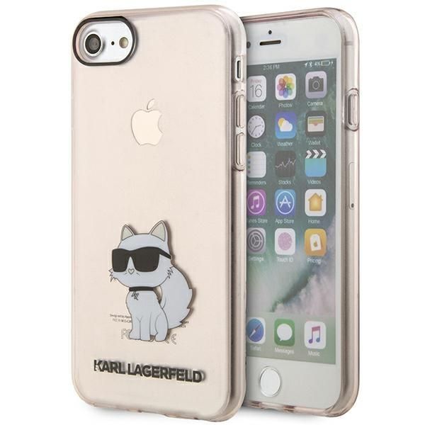 Aizmugurējais vāciņš Karl Lagerfeld Karl Lagerfeld KLHCI8HNCHTCP iPhone 7/8/ SE 2020 / SE 2022 pink/pink hardcase Ikonik Choupette