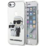 Back panel cover Karl Lagerfeld  Karl Lagerfeld KLHCI8HNKCTGT iPhone 7/8/ SE 2020 / SE 2022 transparent hardcase Gliter Karl&Choupette 