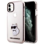 Aizmugurējais vāciņš Karl Lagerfeld  Karl Lagerfeld KLHCN61HNCHTCP iPhone 11 / Xr 6.1" pink/pink hardcase Ikonik Choupette 