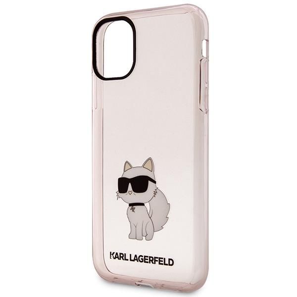 Back panel cover Karl Lagerfeld Karl Lagerfeld KLHCN61HNCHTCP iPhone 11 / Xr 6.1" pink/pink hardcase Ikonik Choupette