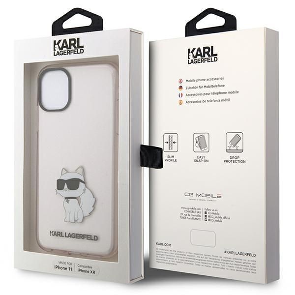Back panel cover Karl Lagerfeld Karl Lagerfeld KLHCN61HNCHTCP iPhone 11 / Xr 6.1" pink/pink hardcase Ikonik Choupette