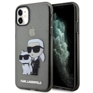 Aizmugurējais vāciņš Karl Lagerfeld  Karl Lagerfeld KLHCN61HNKCTGK iPhone 11 / Xr 6.1" black/black hardcase Gliter Karl&Choupette 