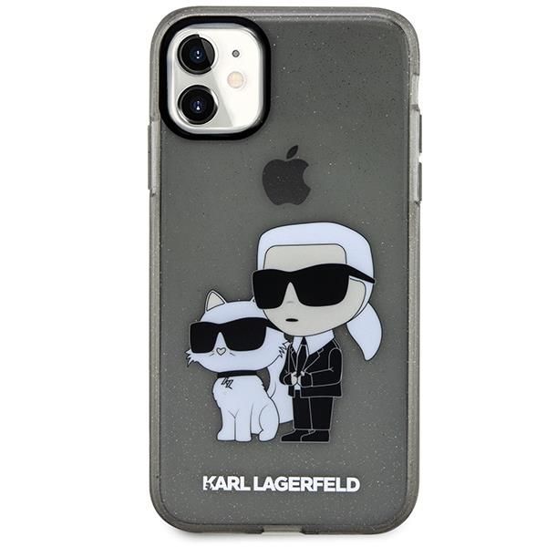 Aizmugurējais vāciņš Karl Lagerfeld Karl Lagerfeld KLHCN61HNKCTGK iPhone 11 / Xr 6.1" black/black hardcase Gliter Karl&Choupette