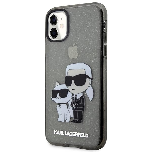 Aizmugurējais vāciņš Karl Lagerfeld Karl Lagerfeld KLHCN61HNKCTGK iPhone 11 / Xr 6.1" black/black hardcase Gliter Karl&Choupette