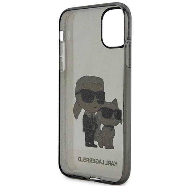Aizmugurējais vāciņš Karl Lagerfeld Karl Lagerfeld KLHCN61HNKCTGK iPhone 11 / Xr 6.1" black/black hardcase Gliter Karl&Choupette