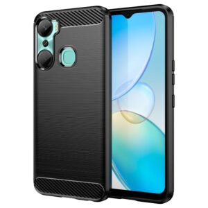 Aizmugurējais vāciņš Hurtel  Carbon Case case for Infinix Hot 12 Pro flexible silicone carbon cover black 
