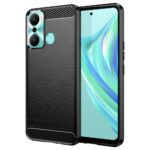 Back panel cover Hurtel  Carbon Case case for Infinix Hot 20 Play flexible silicone carbon cover black 