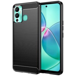 Aizmugurējais vāciņš Hurtel  Carbon Case case for Infinix Hot 12 Play NFC / Hot 12 Play flexible silicone carbon cover black 