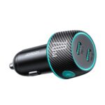 Auto charger Joyroom  2x USB C 70W car charger with LED backlight Black