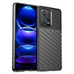 Back panel cover Hurtel  Thunder Case case for Xiaomi Redmi Note 12 Pro+ silicone armor case black 