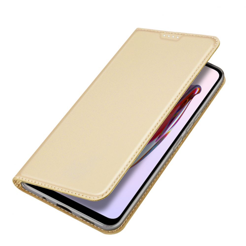 Aizmugurējais vāciņš Dux Ducis Dux Ducis Skin Pro Case For Xiaomi Redmi 11A / Poco C55 / Redmi 12C Cover Flip Card Wallet Stand Gold