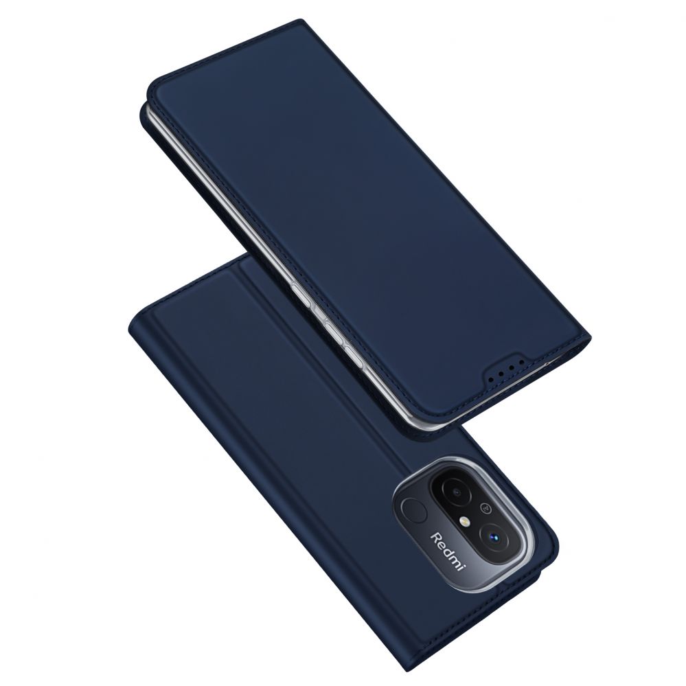 Tagakaaned Dux Ducis Dux Ducis Skin Pro Case For Xiaomi Redmi 11A / Poco C55 / Redmi 12C Cover Flip Card Wallet Stand Blue
