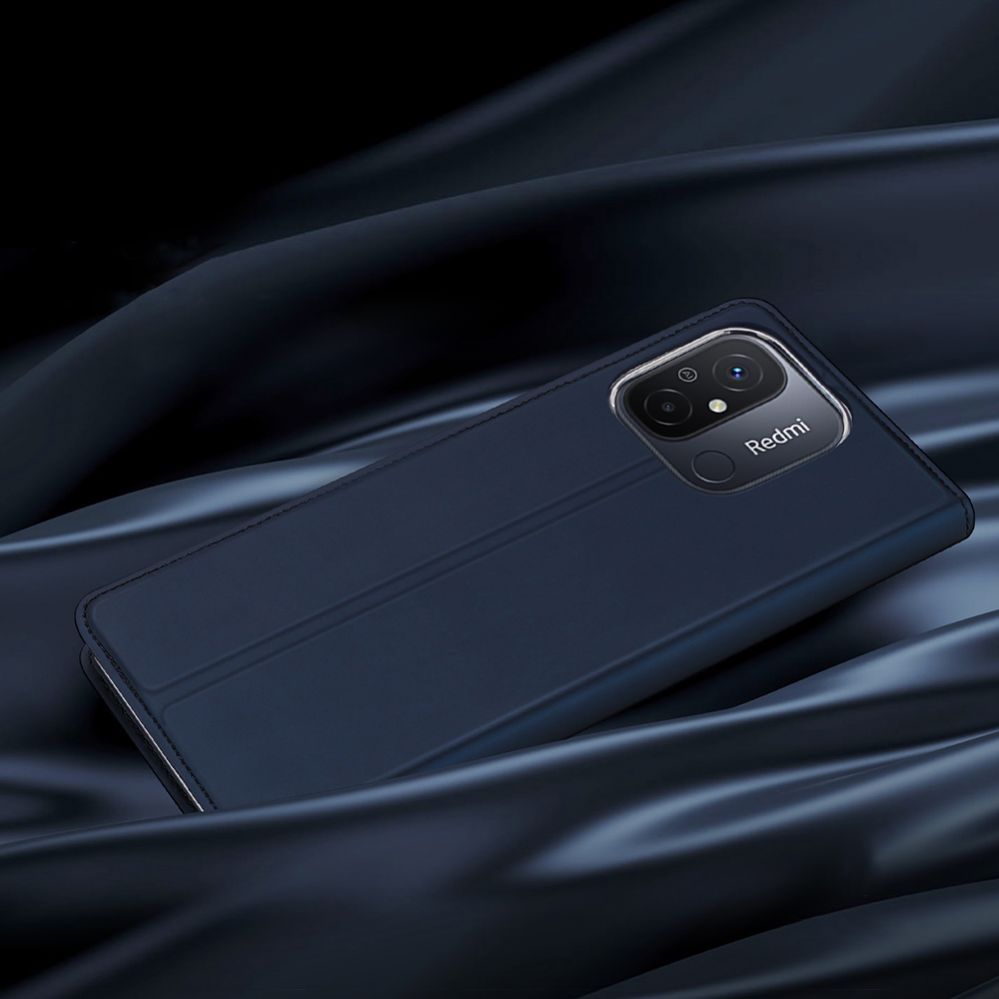 Tagakaaned Dux Ducis Dux Ducis Skin Pro Case For Xiaomi Redmi 11A / Poco C55 / Redmi 12C Cover Flip Card Wallet Stand Blue