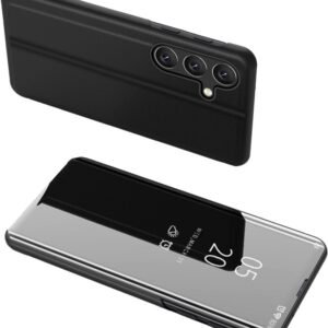 Back panel cover Hurtel  Clear View Case cover for Samsung Galaxy A24 4G flip cover black 