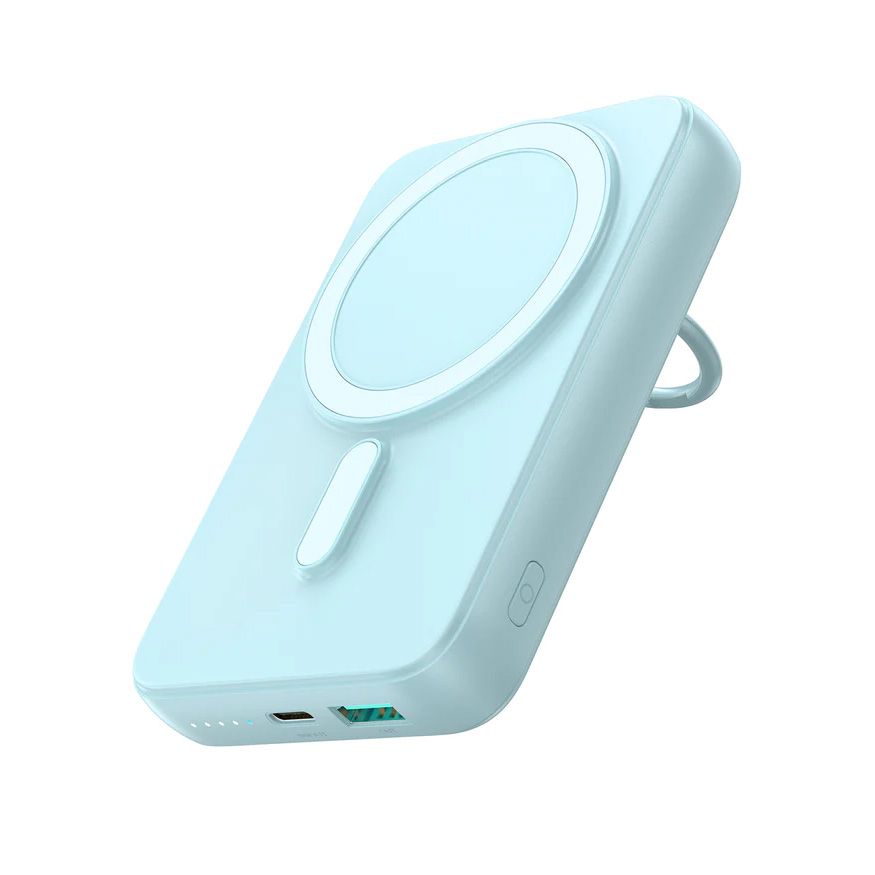 Väline aku Joyroom Wireless power bank 10000mAh Joyroom JR-W050 20W MagSafe with stand + USB-C cable - blue